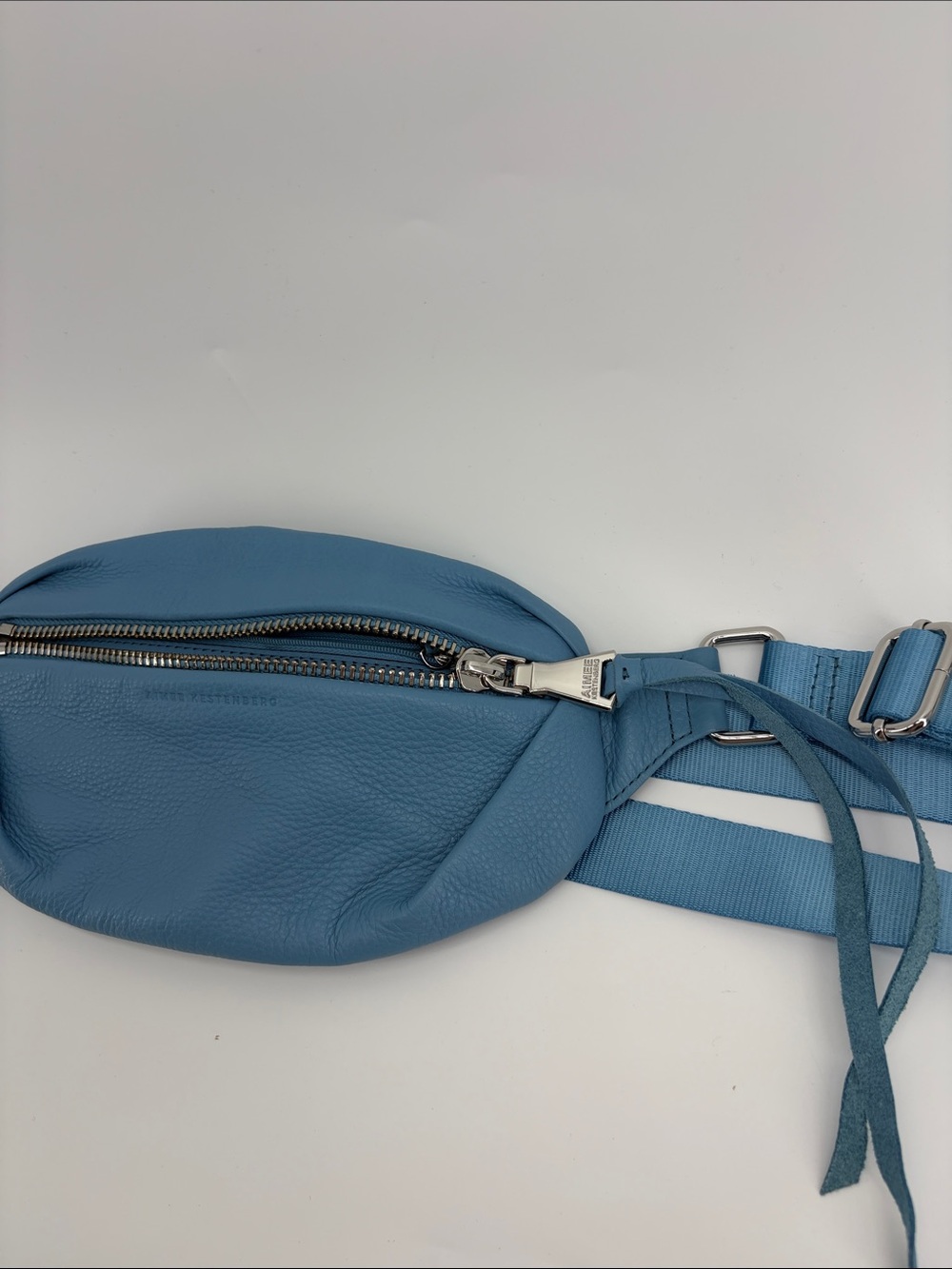 Aimee Kestenberg Milan Leather Bum Belt or Crossbody Bag Blue -Adjustable Strap - Picture 2 of 7